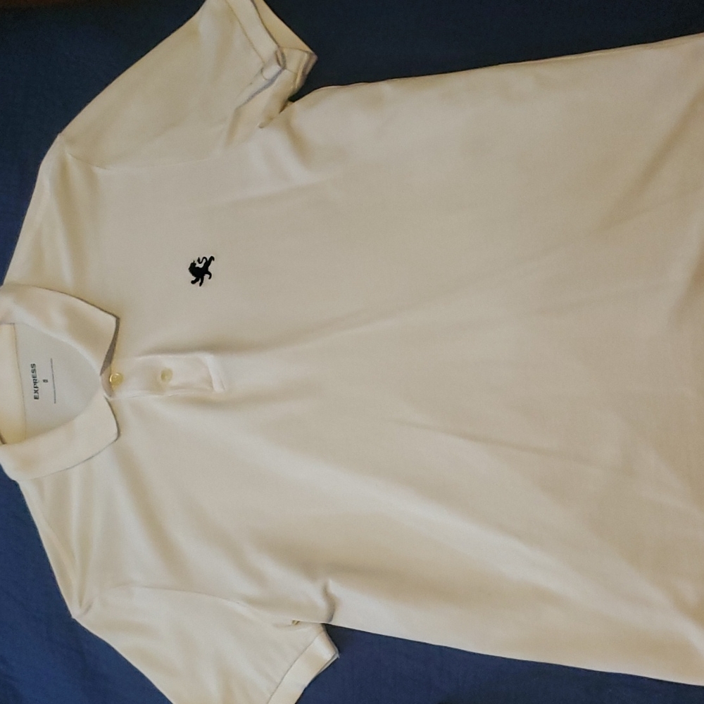 White Medium Express Polo Shirt